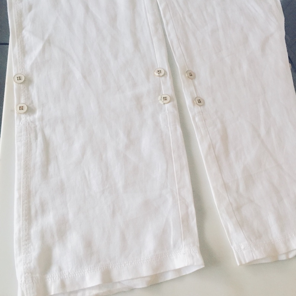 JUICY COUTURE CASUAL WHITE LINEN PANT SIZE S - Picture 4 of 8